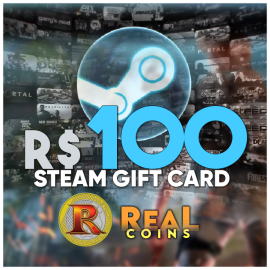 STEAM GIFT CARD - CARTÃO PRE PAGO - R$ 100