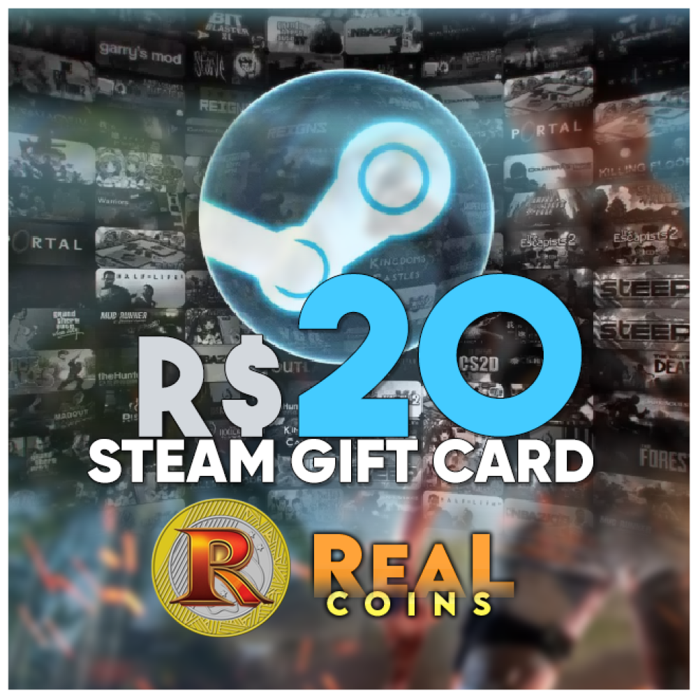 Cartão Pré pago Steam Brasil