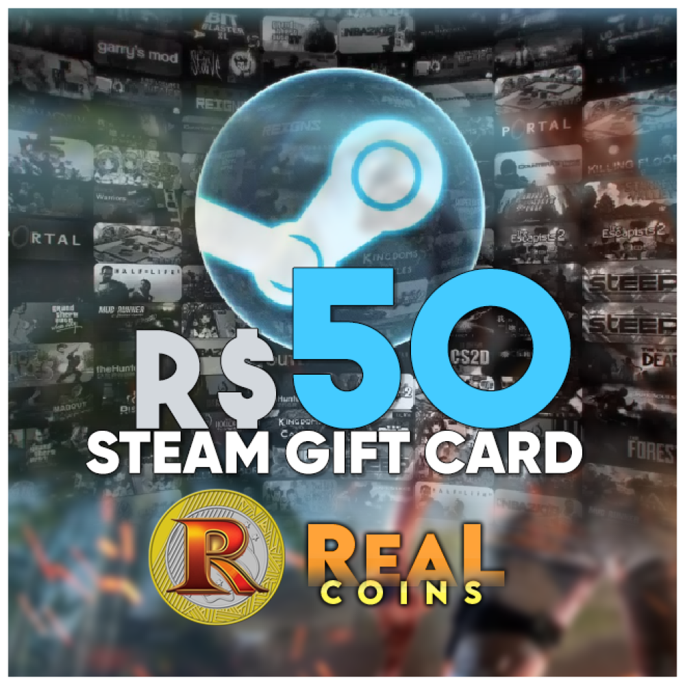 Comprar Cartão Steam Pré Pago R$ 50 Reais